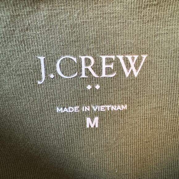 New J.Crew Green Cross-Waist Cropped Leggings - Size M - Picture 3 of 6